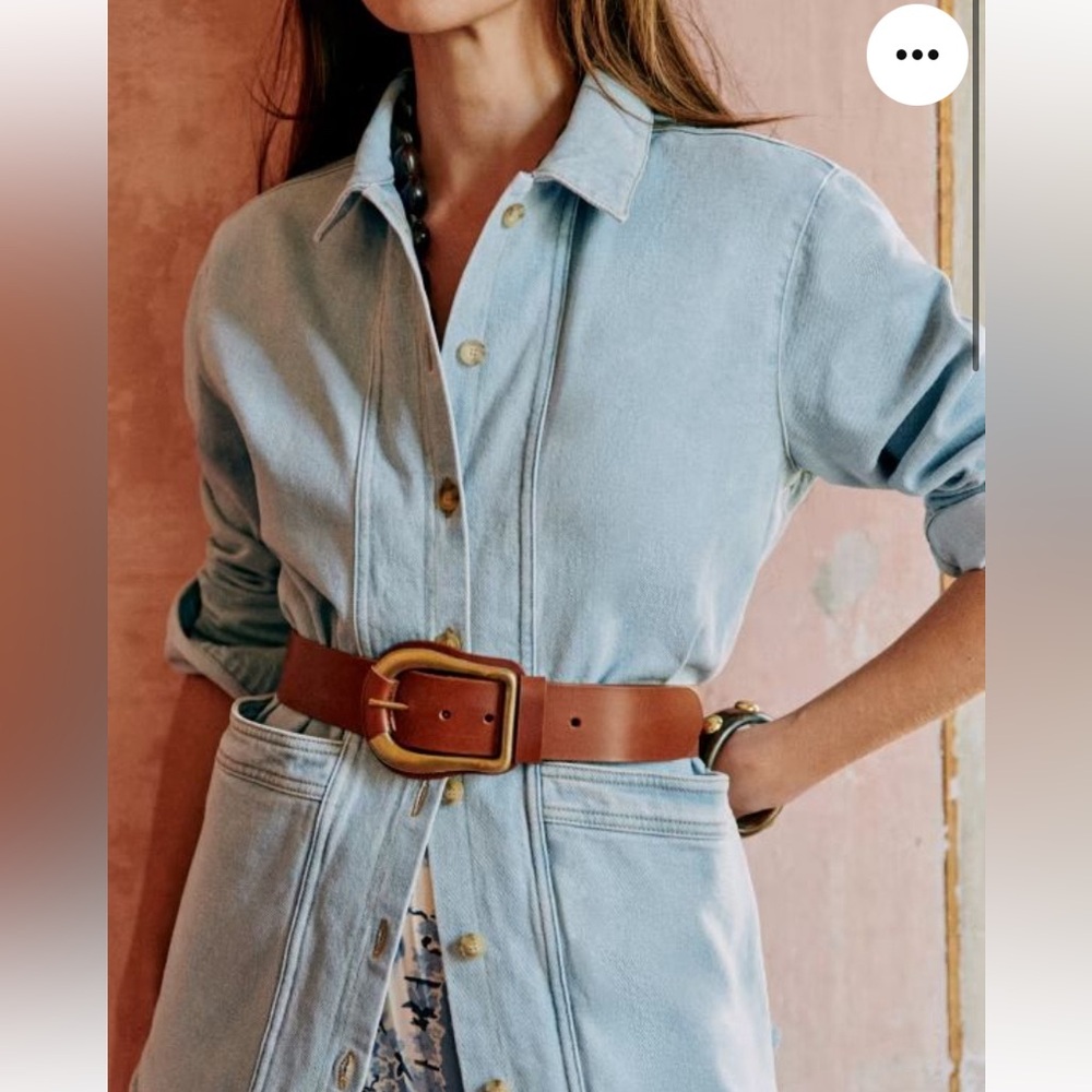 Sezane Will Jacket Snow Blue NWOT